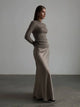 Seraphine | Women's Satin Maxi Skirt with Fishtail Hem