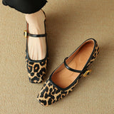 Feline | Women Heels with Leopard Print and Buckle