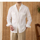 Grayson | Men's Cotton Seersucker Cuban Collar Shirt