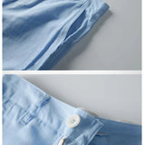 Maddox | Unisex Shorts with Button Waist and Linen