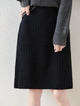 Camilla | Women's Skirt with Ribbed Texture and Midi Length