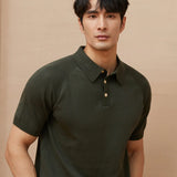 Fletcher | Men's Knitted Polo Shirt with Button Down Design