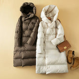 Isabella | Women's Full-Length Duck Down Parka with Structured Hood