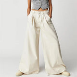 Rovina | Women's Wide Leg Pleated Denim Jeans