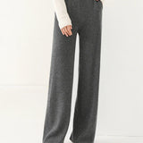 Viviana | Women's Merino Wool Wide Leg Pants with Elastic Waist