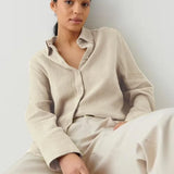 Langley | Women Shirt With Cotton Crinkle Fabric
