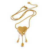 Lacrima | Women Necklace with Heart Pendant and Gold Plating