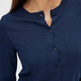 Camille | Women Cardigan With Knit Round Neck