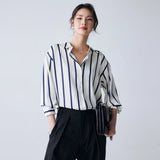 Maren | Women Blouse With Satin Stripe Design