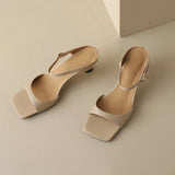 Belle | Women’s Mules with Open Toe and Strap