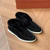 Lila | Women's Boots with Shearling Lining and Moc-Toe