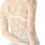 Liana | Women Top With Floral Lace High Neck