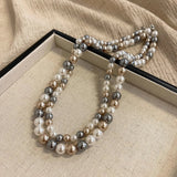 Paris | Women Necklace with Pearl Beads and Lightweight Design