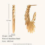 Aurelia | Women's Hoop Earrings with Wing Design and Stainless Steel