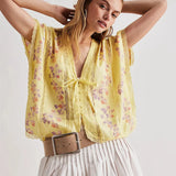 Daisy | Women Top With Chiffon Lace Trim