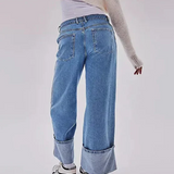 Willa | Women's Straight Leg Cuffed Jeans