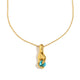 Fortuna | Women Necklace with Hand Charm and Blue Stone
