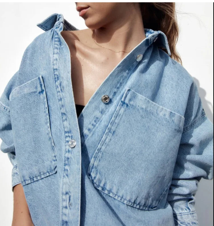 Addison | Women Shirt Jacket With Cotton Denim