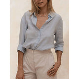 Reese | Women Blouse With Linen Long Sleeve