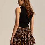 Viora | Women's Skirt with Stretch Waist and Ruffle Layers