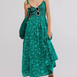 Marlowe | Women's Floral Maxi Dress with Ruched Bodice and Spaghetti Straps