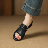 Marcella | Women's Sandal with Buckle and Leather