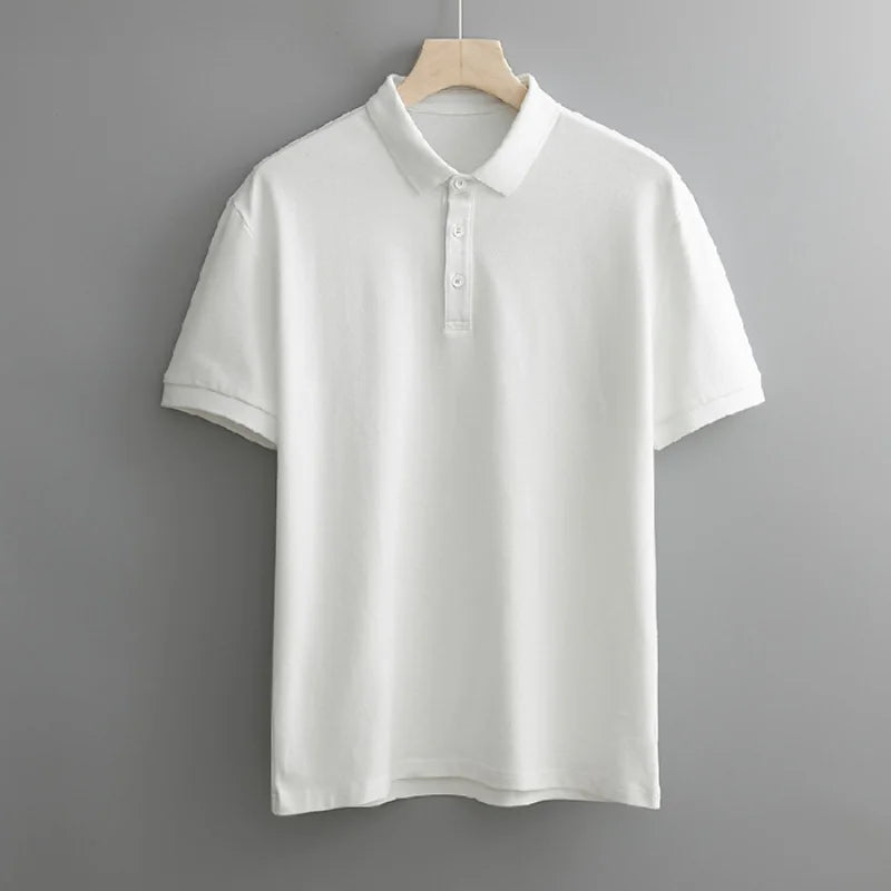 Cedric | Men's Cotton Blend Polo Shirt with V-Shape Fit