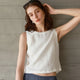 Charlotte | Women Top With Linen Reversible Neckline