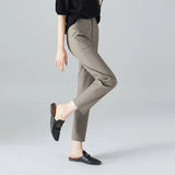 Castello | Women's Slim Tailored Trousers with High Waist