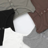 Francesca | Women Top With Ribbed Henley Design