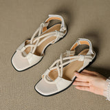 Santorini | Women Flat Sandals with Leather Upper