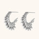 Aurelia | Women's Hoop Earrings with Wing Design and Stainless Steel