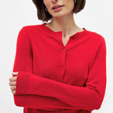 Camille | Women Cardigan With Knit Round Neck