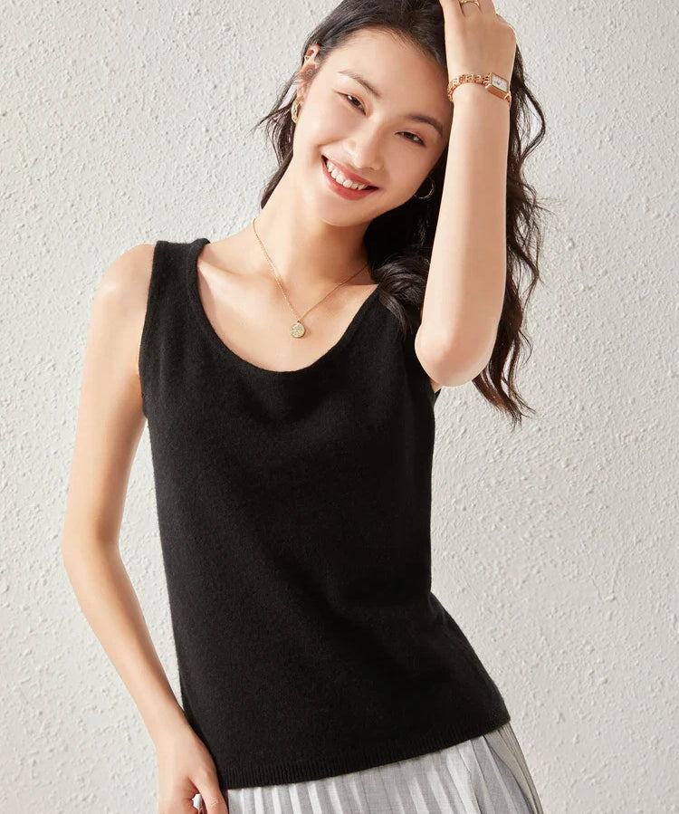 Ivanna | Women Vest With Cashmere Fabric