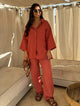 Taylor | Women's Cotton Linen Two Piece Set Trousers