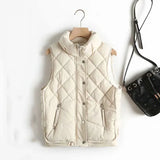 Delphine | Women's Diamond Quilted Jacket with Stand Collar and Zip Closure