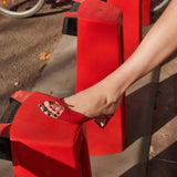 Vinetta | Women Mules with Square Toe and Bow