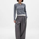 Camille | Women Cardigan With Knit Round Neck