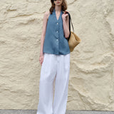 Juniper | Women Top With Linen Halter Neck