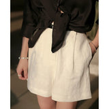 Taylor | Women's Shorts with Pleated Waist and Pockets