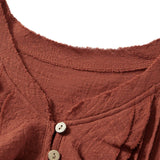 Hartley | Women Top With Cotton Gauze Ruffle Placket