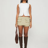 Dakota | Women's Skirt with Low Rise and Front Pockets