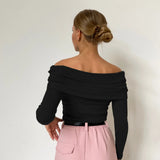 Orvieto | Women Top With Off Shoulder Knit