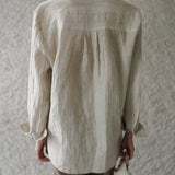 Lily | Women Shirt With Linen Pleated Texture