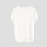 Genevieve | Women Tee With Cotton Linen Oversized Fit