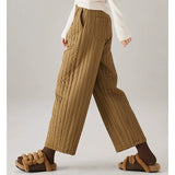 Daria | Women's Quilted Wide Leg Pants with High Waist