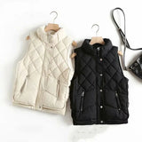 Delphine | Women's Diamond Quilted Jacket with Stand Collar and Zip Closure