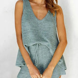 Serena | Women's Knit Vest Shorts Set