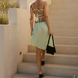 Evelina | Women's Mesh Two Piece Set Skirt