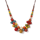 Mira | Women Necklace with Ceramic Beads and Adjustable Cord